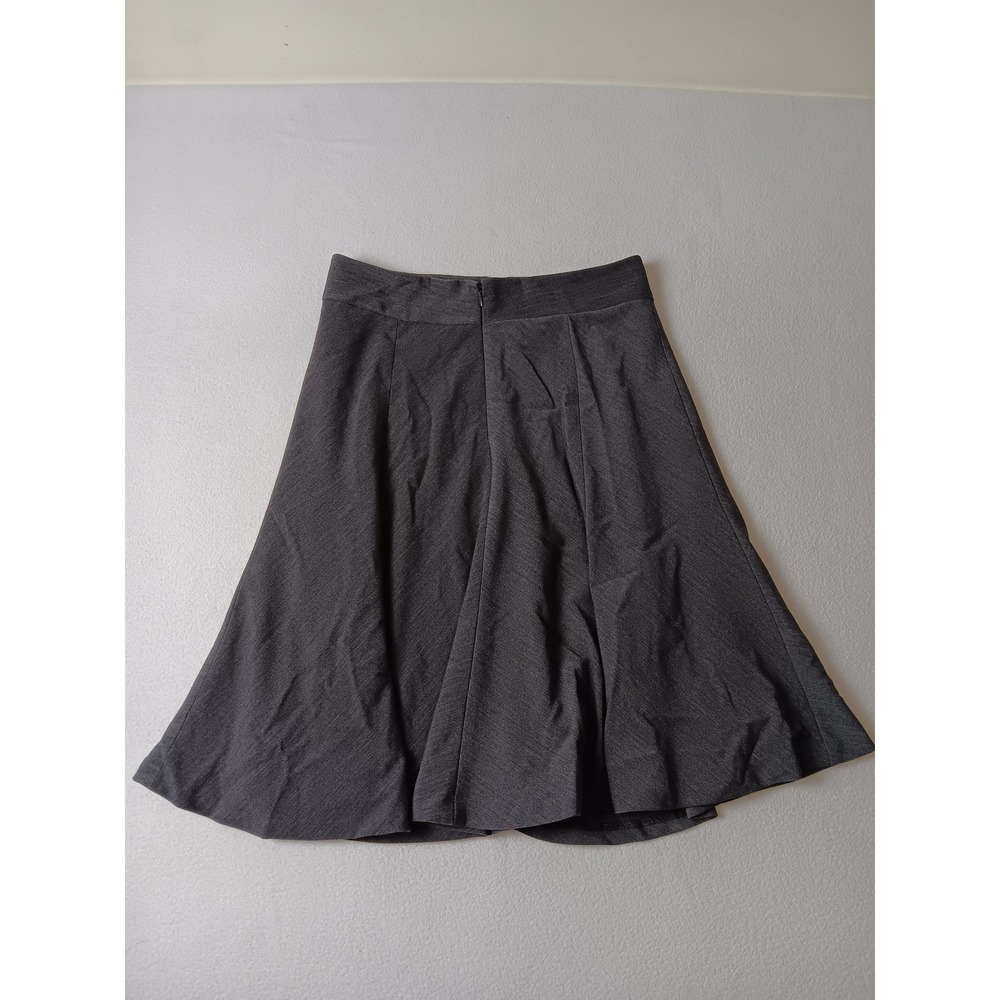 Rafaella Womens Gray A-Line Skirt Size 10 Charcoal Heather Flare Knee Length